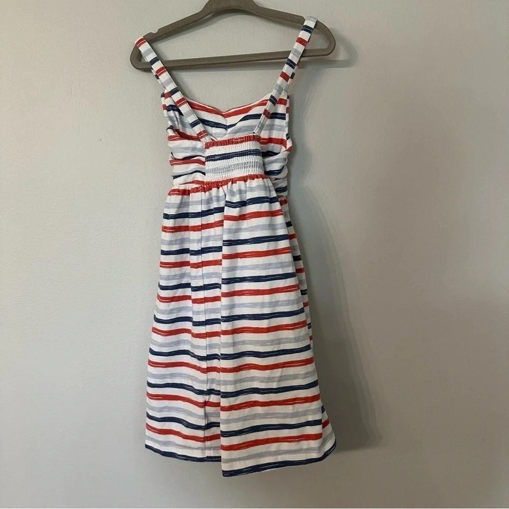 Tommy Bahama Kid Sleeveless Red White & Blue Stripe Cotton Dress Sz 5 (Girl) GUC
